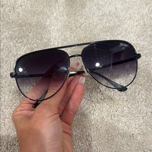 Quay Australia Black Aviator Sunglasses